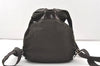 Authentic PRADA Vintage Nylon Tessuto Leather Drawstring Backpack Khaki 7749J