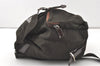 Authentic PRADA Vintage Nylon Tessuto Leather Drawstring Backpack Khaki 7749J