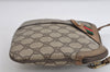Authentic GUCCI Web Sherry Line Shoulder Bag GG PVC Leather Brown Junk 7752I