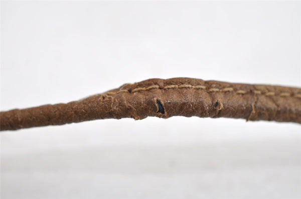 Authentic GUCCI Web Sherry Line Shoulder Bag GG PVC Leather Brown Junk 7752I