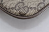 Authentic GUCCI Web Sherry Line Shoulder Bag GG PVC Leather Brown Junk 7752I
