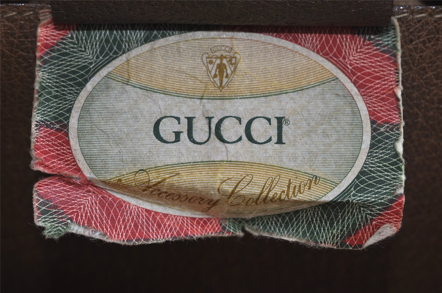 Authentic GUCCI Web Sherry Line Shoulder Bag GG PVC Leather Brown Junk 7752I