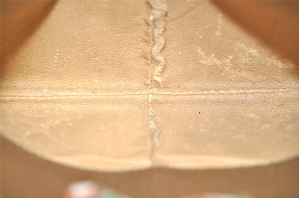 Authentic GUCCI Web Sherry Line Shoulder Bag GG PVC Leather Brown Junk 7752I