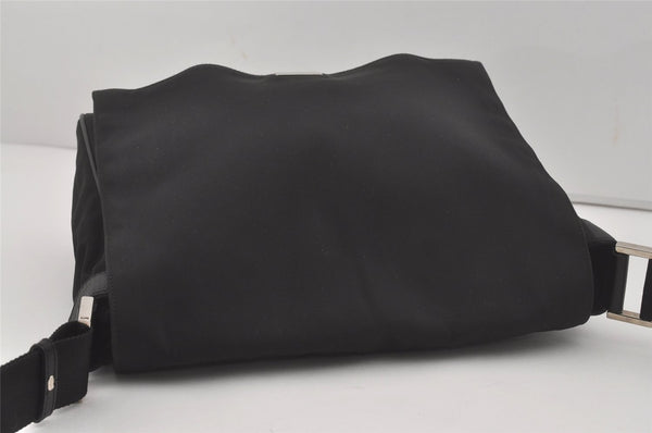 Authentic GUCCI Shoulder Cross Body Bag Nylon Leather 146236 Black  7753I