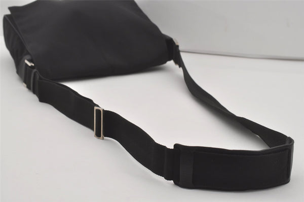 Authentic GUCCI Shoulder Cross Body Bag Nylon Leather 146236 Black  7753I