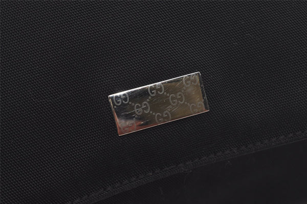 Authentic GUCCI Shoulder Cross Body Bag Nylon Leather 146236 Black  7753I