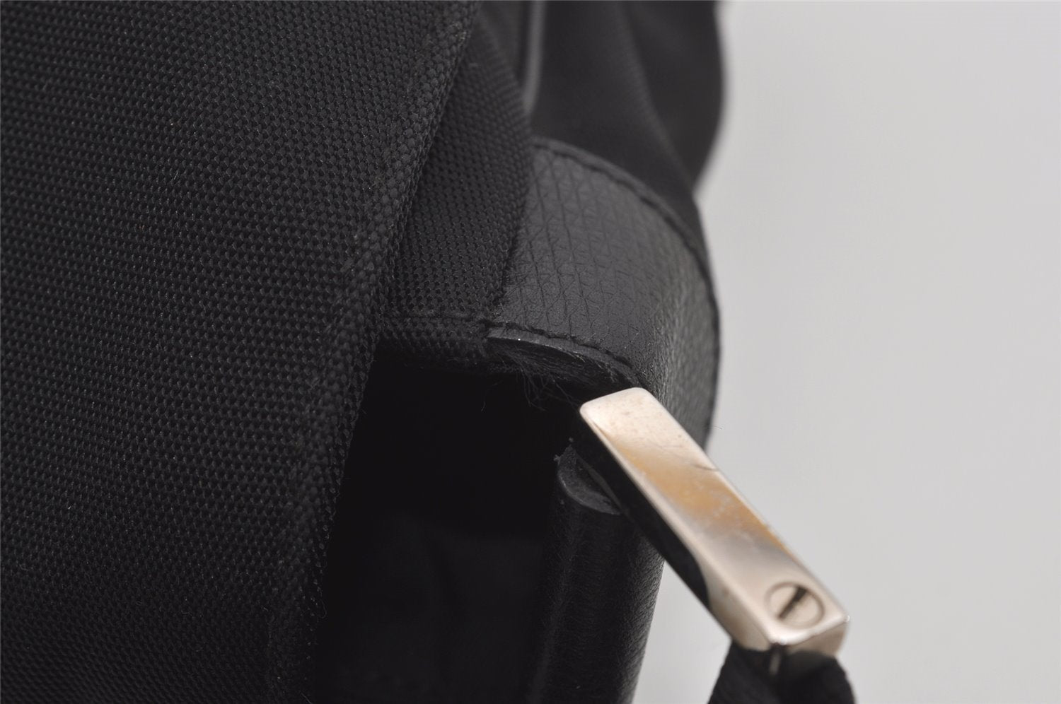 Authentic GUCCI Shoulder Cross Body Bag Nylon Leather 146236 Black  7753I