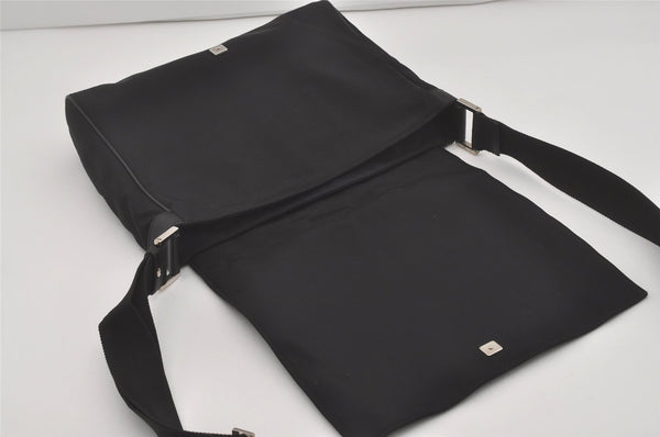 Authentic GUCCI Shoulder Cross Body Bag Nylon Leather 146236 Black  7753I