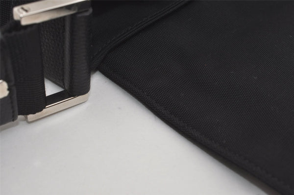 Authentic GUCCI Shoulder Cross Body Bag Nylon Leather 146236 Black  7753I