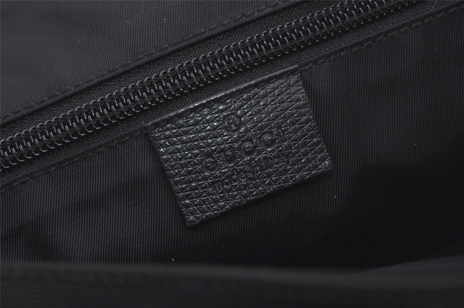 Authentic GUCCI Shoulder Cross Body Bag Nylon Leather 146236 Black  7753I