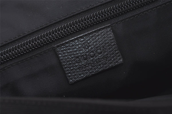 Authentic GUCCI Shoulder Cross Body Bag Nylon Leather 146236 Black  7753I