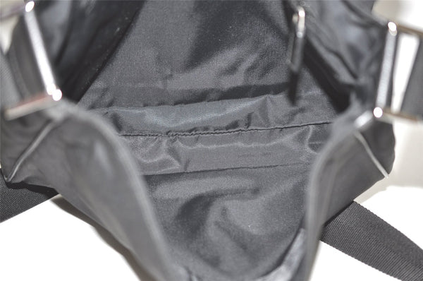 Authentic GUCCI Shoulder Cross Body Bag Nylon Leather 146236 Black  7753I