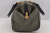 Authentic FENDI Zucchino 2Way Shoulder Hand Bag PVC Leather Khaki Green 7755I