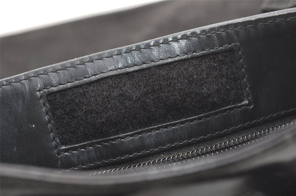 Authentic GUCCI Shoulder Cross Body Bag GG Canvas Leather 0190348 Black 7755J