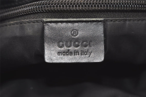 Authentic GUCCI Shoulder Cross Body Bag GG Canvas Leather 0190348 Black 7755J