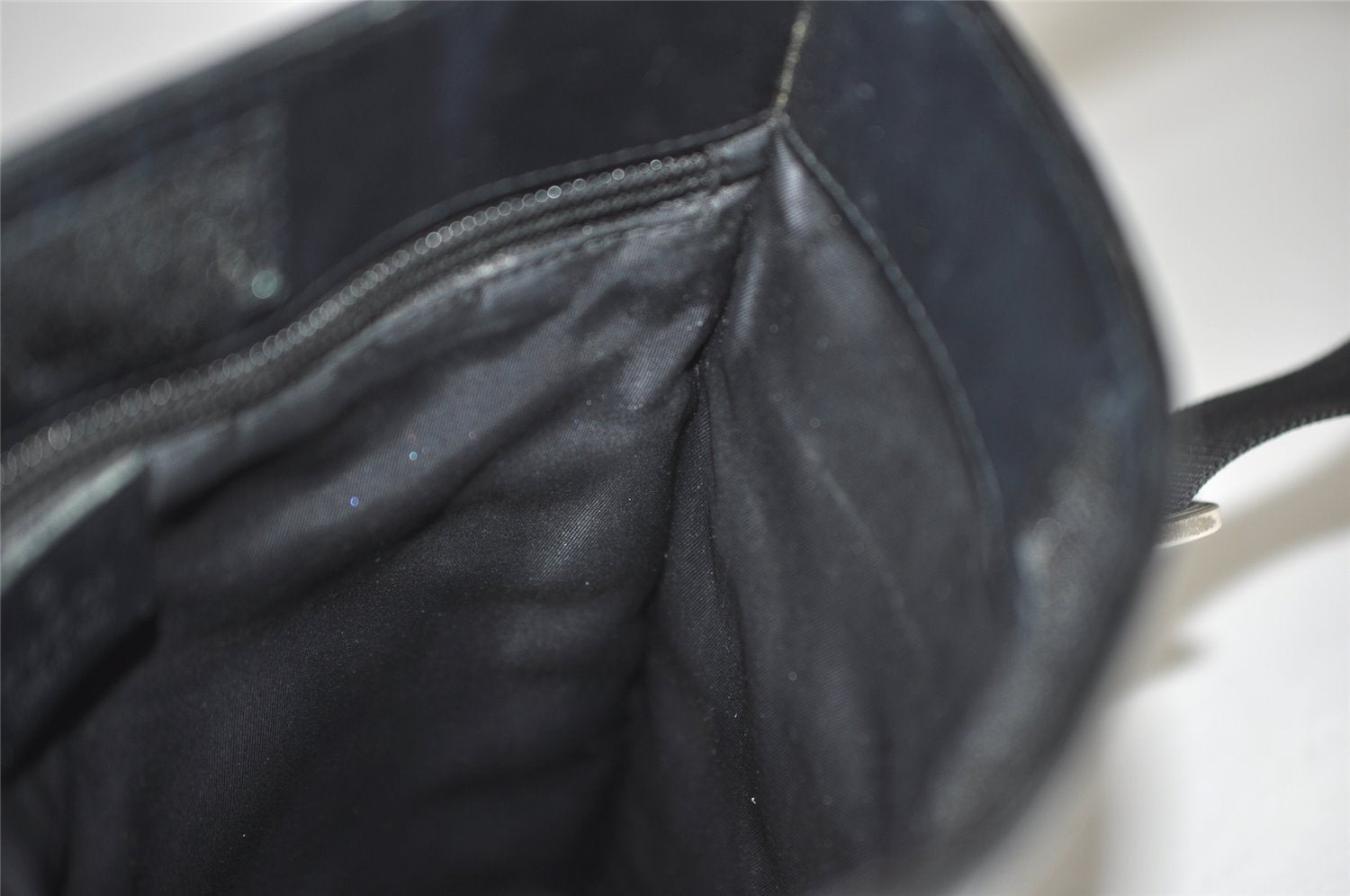 Authentic GUCCI Shoulder Cross Body Bag GG Canvas Leather 0190348 Black 7755J