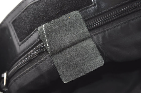 Authentic GUCCI Shoulder Cross Body Bag GG Canvas Leather 0190348 Black 7755J