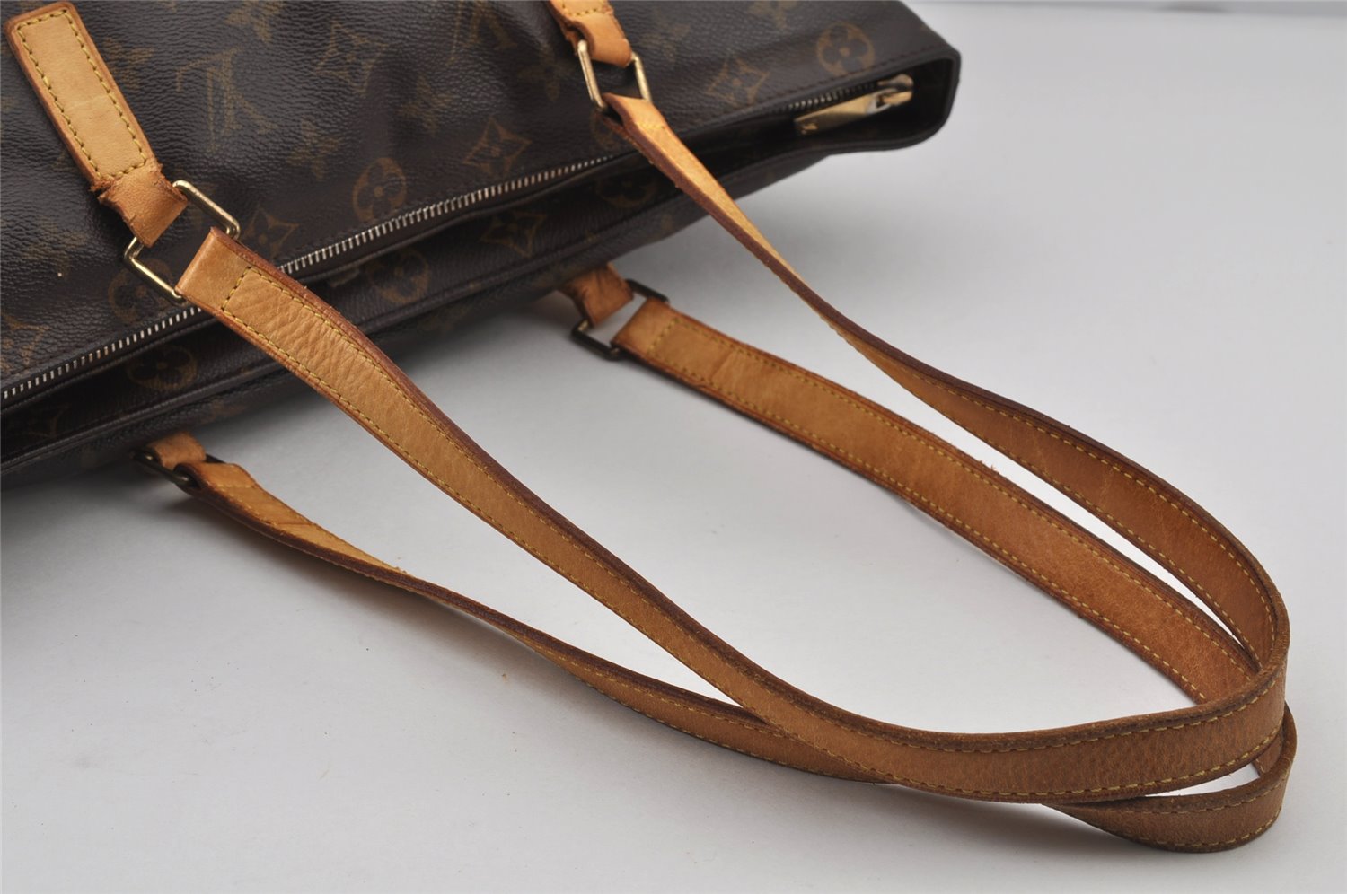 Authentic Louis Vuitton Monogram Cabas Mezzo Shoulder Tote Bag M51151 LV 7756J