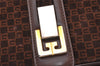 Authentic GUCCI Vintage Square GG Shoulder Bag Purse Suede Leather Brown 7757I