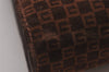 Authentic GUCCI Vintage Square GG Shoulder Bag Purse Suede Leather Brown 7757I