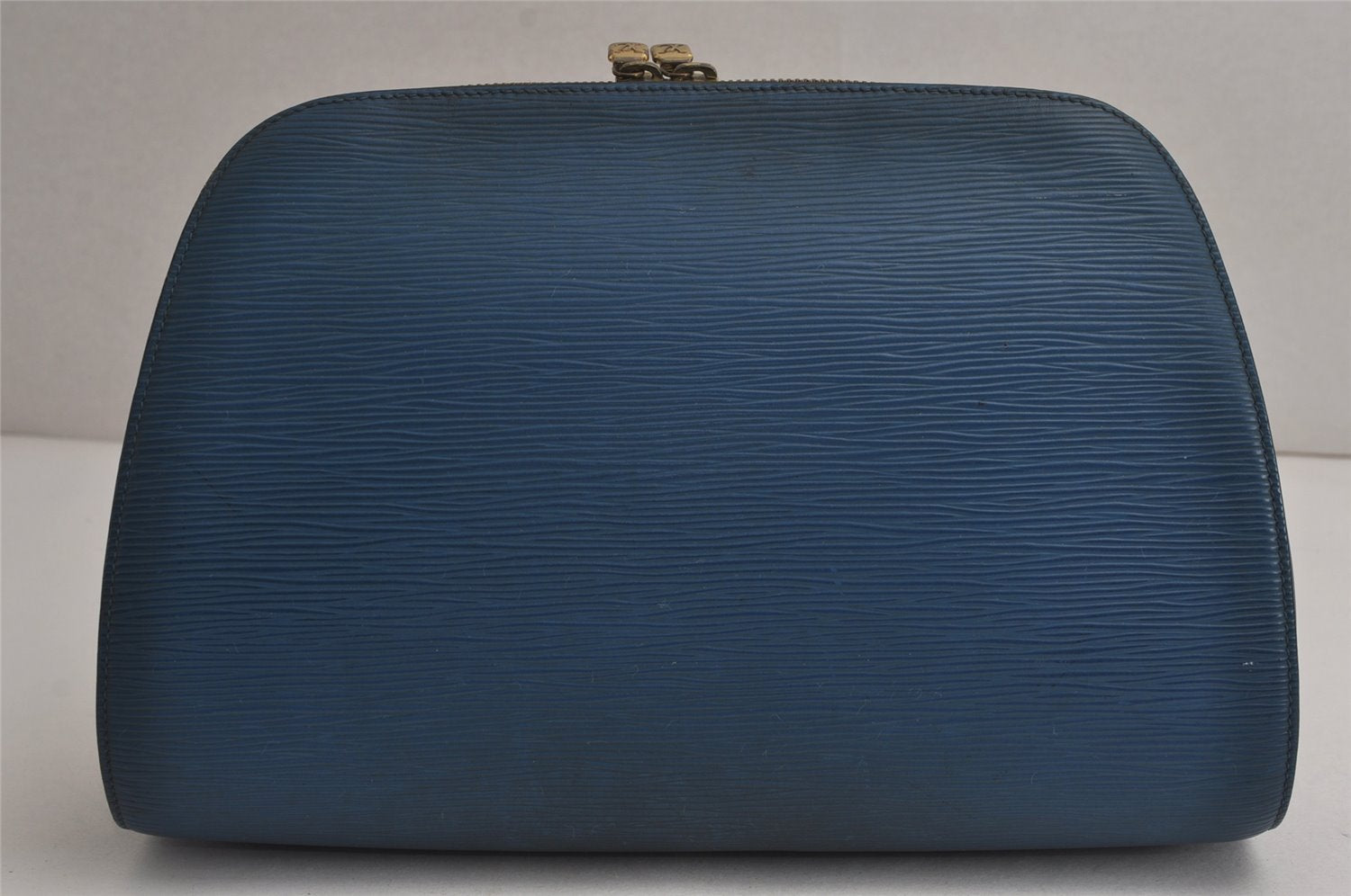Authentic Louis Vuitton Epi Dauphine GM Cosmetic Pouch Blue M48435 Junk 7758J