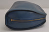 Authentic Louis Vuitton Epi Dauphine GM Cosmetic Pouch Blue M48435 Junk 7758J