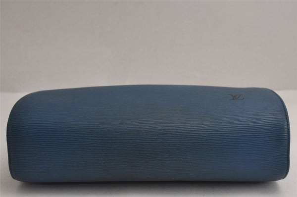Authentic Louis Vuitton Epi Dauphine GM Cosmetic Pouch Blue M48435 Junk 7758J