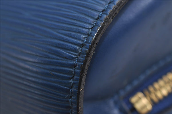 Authentic Louis Vuitton Epi Dauphine GM Cosmetic Pouch Blue M48435 Junk 7758J