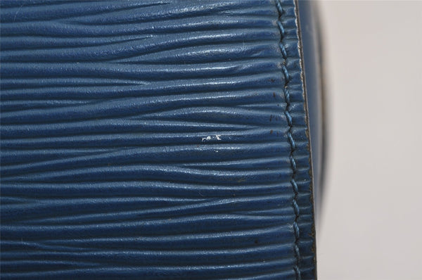 Authentic Louis Vuitton Epi Dauphine GM Cosmetic Pouch Blue M48435 Junk 7758J