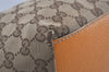 Authentic GUCCI Sherry Line Hand Tote Bag GG Canvas Leather 131228 Brown 7760I