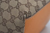 Authentic GUCCI Sherry Line Hand Tote Bag GG Canvas Leather 131228 Brown 7760I