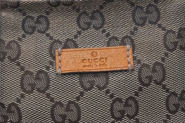 Authentic GUCCI Sherry Line Hand Tote Bag GG Canvas Leather 131228 Brown 7760I