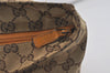 Authentic GUCCI Sherry Line Hand Tote Bag GG Canvas Leather 131228 Brown 7760I