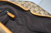 Authentic GUCCI Sherry Line Hand Tote Bag GG Canvas Leather 131228 Brown 7760I