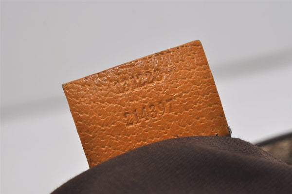 Authentic GUCCI Sherry Line Hand Tote Bag GG Canvas Leather 131228 Brown 7760I