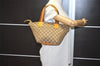 Authentic GUCCI Sherry Line Hand Tote Bag GG Canvas Leather 131228 Brown 7760I