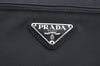 Authentic PRADA Nylon Tessuto Leather Shoulder Cross Body Bag Purse Black 7760J