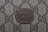 Authentic GUCCI Vintage Clutch Hand Bag Purse GG PVC Leather Brown Junk 7761I