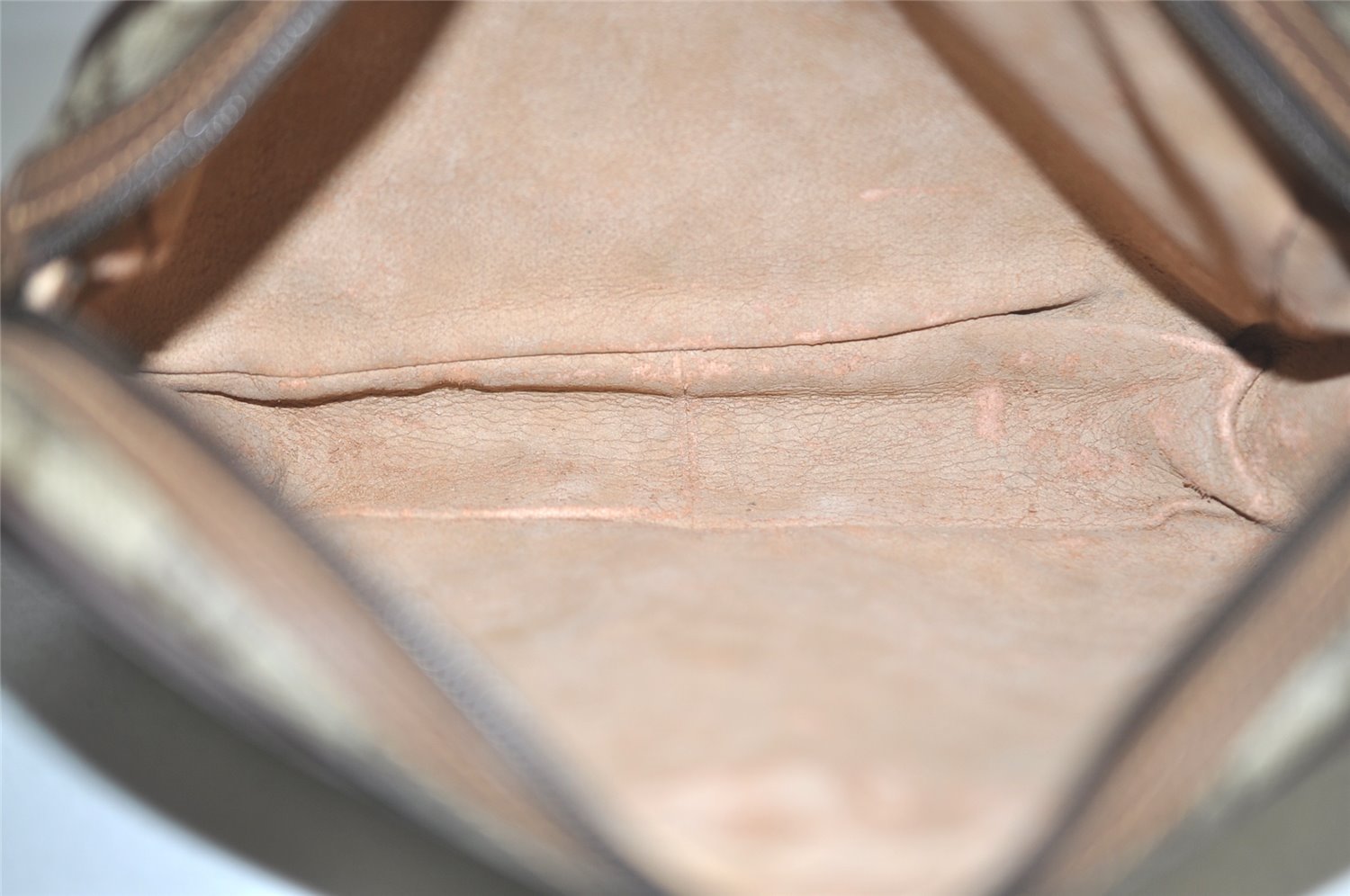 Authentic GUCCI Vintage Clutch Hand Bag Purse GG PVC Leather Brown Junk 7761I