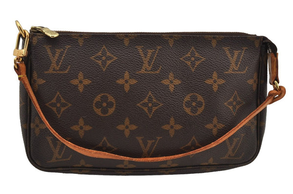 Authentic Louis Vuitton Monogram Pochette Accessoires Pouch M51980 LV 7761J