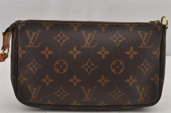 Authentic Louis Vuitton Monogram Pochette Accessoires Pouch M51980 LV 7761J