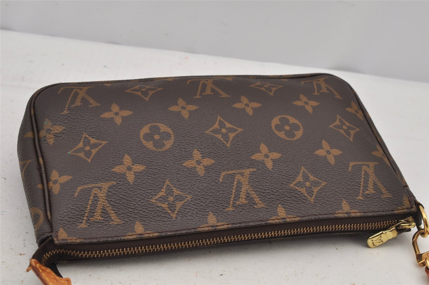 Authentic Louis Vuitton Monogram Pochette Accessoires Pouch M51980 LV 7761J