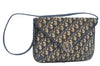 Authentic Christian Dior Trotter Shoulder Bag Canvas Leather Navy Blue Junk 7763I