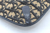 Authentic Christian Dior Trotter Shoulder Bag Canvas Leather Navy Blue Junk 7763I