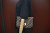 Authentic Christian Dior Trotter Shoulder Bag Canvas Leather Navy Blue Junk 7763I