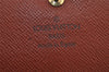 Auth Louis Vuitton Epi Pochette Porte Monnaie Credit Wallet Brown Junk 7763J