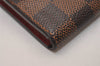 Authentic Louis Vuitton Damier Portefeuille Emilie Wallet Red N63544 LV 7764J