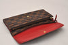 Authentic Louis Vuitton Damier Portefeuille Emilie Wallet Red N63544 LV 7764J