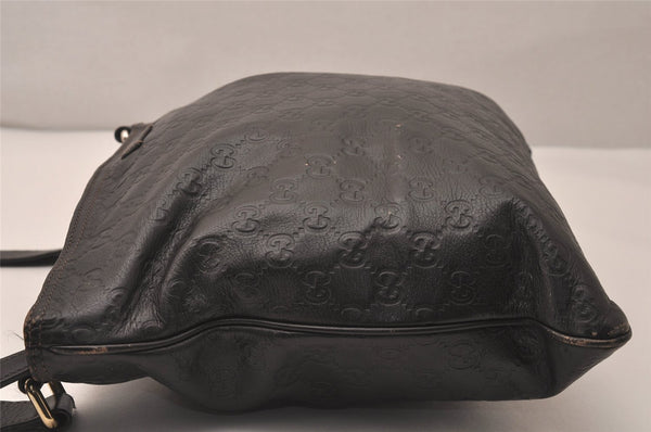 Authentic GUCCI Guccissima GG Leather Shoulder Cross Bag 201446 Brown 7765J