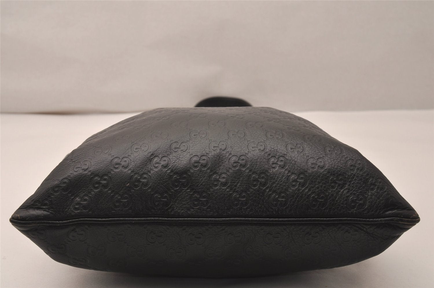 Authentic GUCCI Guccissima GG Leather Shoulder Cross Bag 201446 Brown 7765J